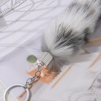 Fox Tail Keychain Irregular Car Keychain Bag Pendant Tail Animal Style
