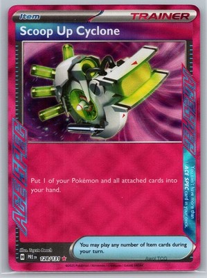 Scoop Up Cyclone Holo 128/131 SV: Prismatic Evolutions ACE SPEC Rare NM