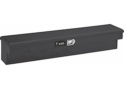 UWS TBSM-60-BLK Black 60'' x 11'' x 11'' x 7'' Aluminum Side Mount Tool Box