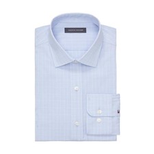 Tommy Hilfiger Men's Dress Shirt Regular Fit Essentials Classic Blue-14.5 32/33