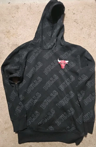 VETEMENTS Felpa con cappuccio Chicago Bulls Youth Large (14 16) nera NBA basket pullover