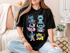 Stitch Disney Characters T-shirt, Disney Lilo And Stitch Shirt, Lilo And Stitch