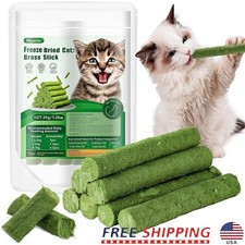 Cat Grass Teething Stick Natural Chicken Flavor Oral Health Hairball Relief New