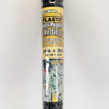 YardGard 889251A 24" - 2' x 25' ft Black Plastic Garden Fence Mesh Netting