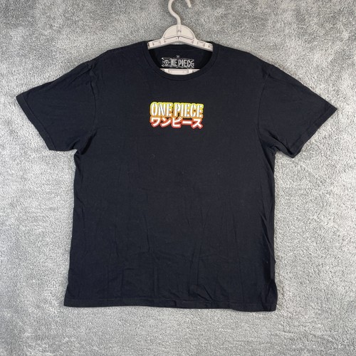 One Piece T-Shirt Herren Medium schwarz großes Logo 2-seitig Spruch Luffy Pirate Crew - Bild 3 von 11