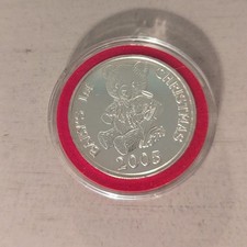 2005 Baby's First Christmas 1 Troy oz .999 Fine Silver Dollar Collectable