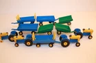 11 Vintage 1960's Matchbox Lesney Farm FORD TRACTORS / JOHN DEERE TRAILERS / TIP