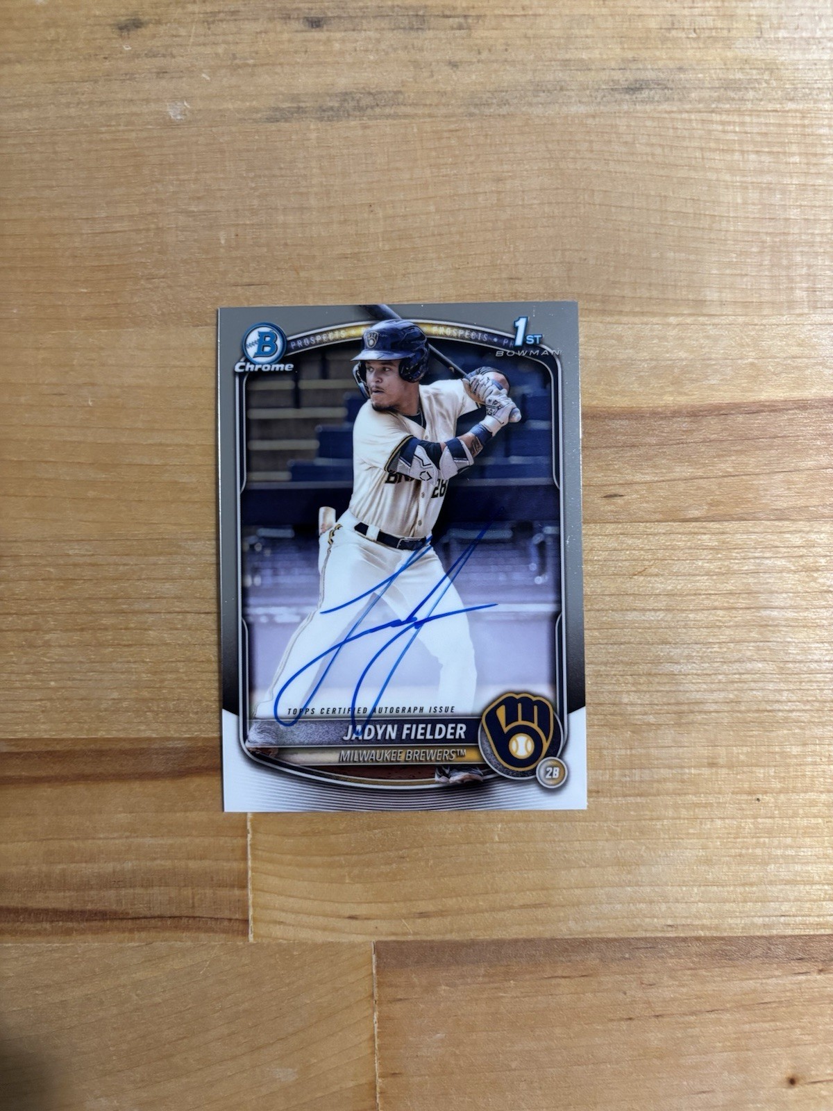2025 Bowman Jadyn Fielder Chrome Auto #CPA-JF 1st Prospect Milwaukee Brewers QTY