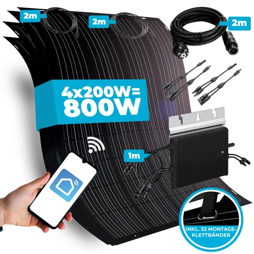 doitBau Balkonkraftwerk 800W FLEX Solarmodul Solarpanel Solaranlage Photovoltaik