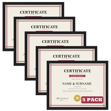 Giftgarden 8.5x11 Picture Frame Black, 8.5 by 11 Award 8.5X11, Black