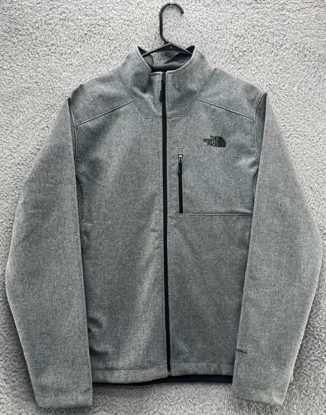 Men L Gray WindWall Softshell Jacket Edwards Logo… - image 1