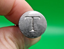 Vintage Pewter Initial "T" Sealing Wax Stamp Seal