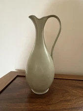 Tall 9 1/4” Narrow Pitcher With Handle, Flower Vase