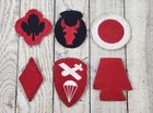 Lot Of 6 WW2 WWll Era Military Uniform Patches