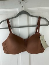 Amoena Mastectomy Bra - Mara Padded Pocketed Wire-Free Bra Mocha 44AA NWT