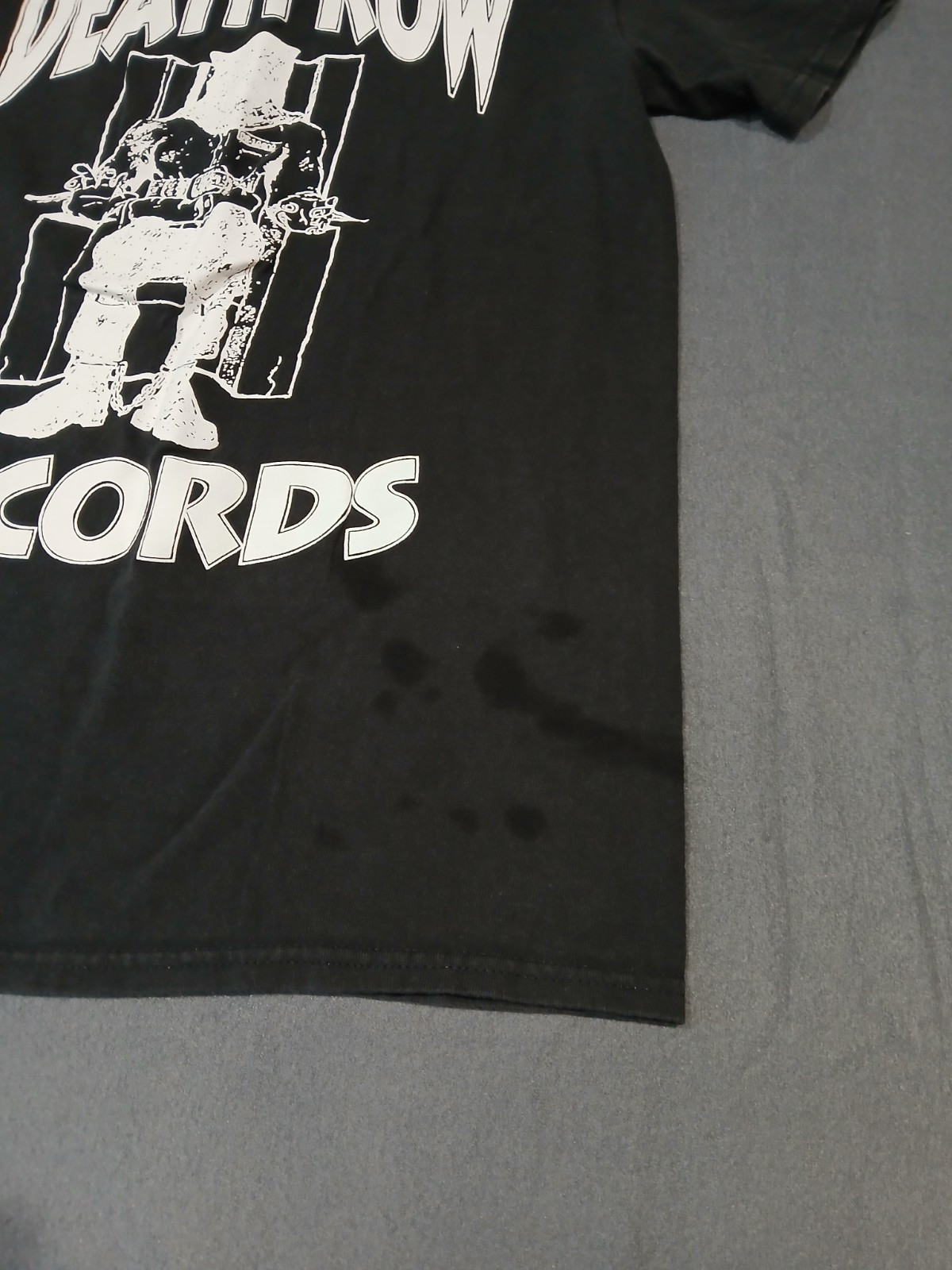 FILA Ripple Junction Death Row Records camicia uomo piccola nera maglione grafico FAST SH