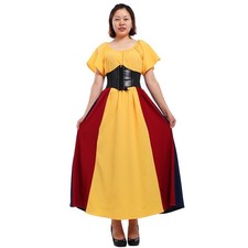 Women Medieval Dress Renaissance Dress Halloween Pirate Dress Contrast Dress