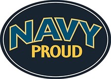Proud Navy Magnet For Car or Home 3-3/4 by 5-1/4 inches