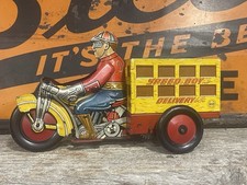 Marx Windup Speed Boy Delivery Cycle 1930,s tin working