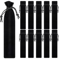 WFPLUS 50 Pieces Velvet Pen Pouch with Drawstring - Velvet Pen Bag Case Pen H...