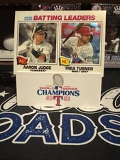 2026 Topps Heritage #1 Chrome Batting Leaders - Aaron Judge, Trea Turner