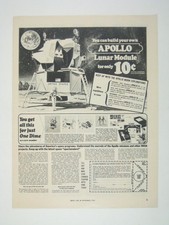 Apollo Lunar Module Model Ad 1970 Americas Space Race Moon Print AD