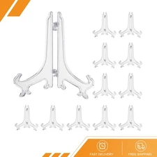 12 Sets 6" Acrylic Plate Stands for Display Stand Plate Holder Transparent