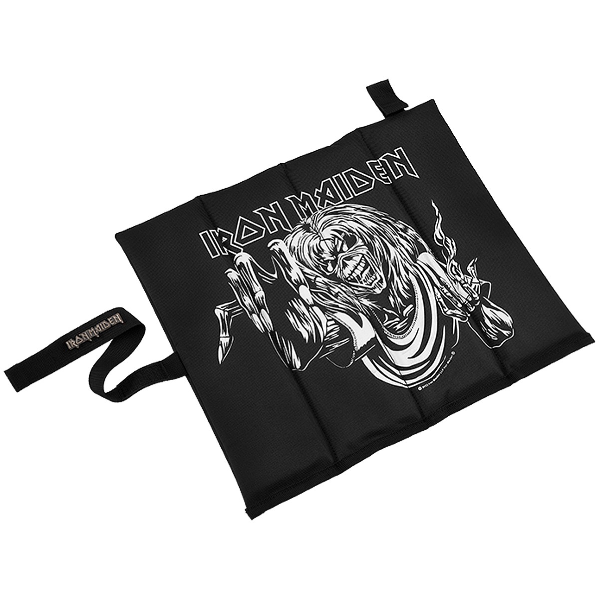 Brandit Iron Maiden Eddy Glow Folding Sit Mat Mens Rock Metal Hiking Black