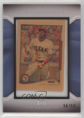 2014 Topps Silk Collection 14/50 Elvis Andrus 8x7