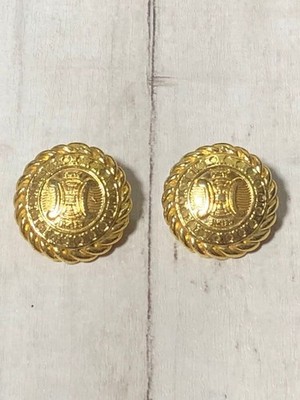 CELINE Vintage Earrings Large Macadam