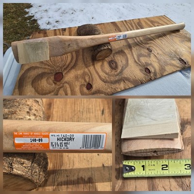 NOS Vntg O.P. Link Genuine Hickory 36  Straight Double Bit Red Axe Handle 140-09
