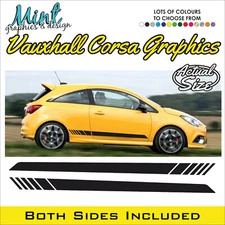 VAUXHALL CORSA Side Stripes Decals Stickers VXR Sting Graphics FREE P&P 006