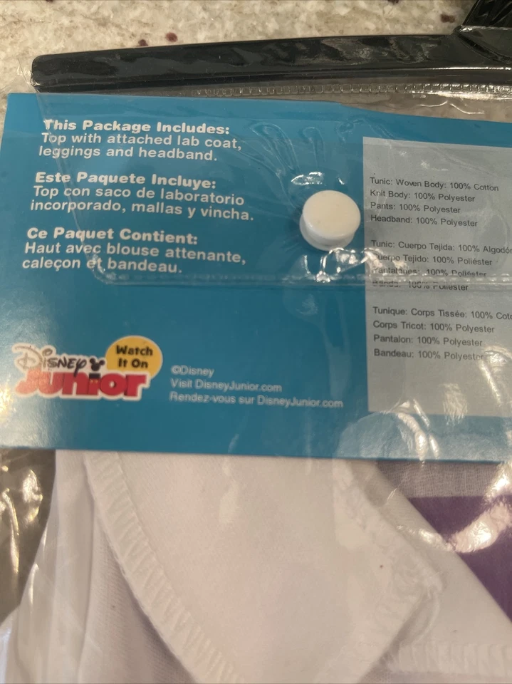 Fantasia infantil Doc Mcstuffins 2T/M (7-8) - Imagem 3 de 3