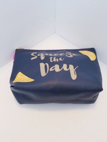 Make-up Kosmetiktasche Squeeze The Day Logo blau/gold - Bild 11 von 21