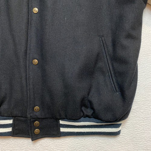 Vintage Chrysler Letterman Varsity Jacket Men's L Blue White Wool Blend 2004 - Picture 5 of 14