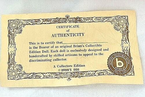 Heritage Lifelike Doll Collectable Porcelain Can Comb Hair Original Box104804 - Picture 6 of 6