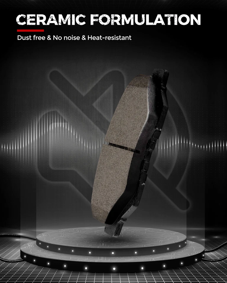 Pair Rear Brake Rotors Brake Pads for Audi A3 2008 Volkswagen Rabbit 2006-2009 - Image 3 of 4