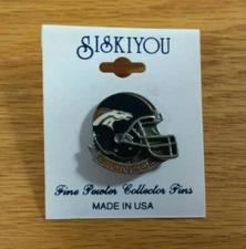 DENVER BRONCOS Team Vintage 1990s NFL Football Helmet Hat Lapel Pin - BRAND NEW