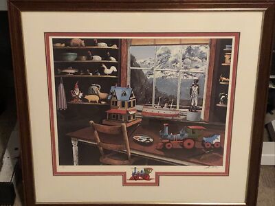 Zimmerman's Toy Shop by Allen Montague Limited Ed 36/1000 Limited Matted Framed