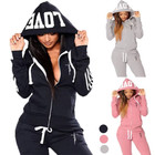 Womens Fashion Hoodie + Sweatpants 2-piece Sweat Suits Tracksuits Hooded Jogging