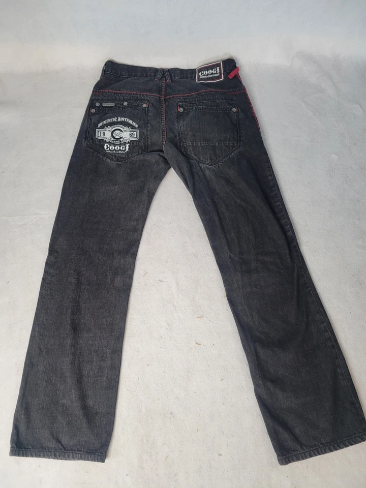 Jeans masculino vintage COOGI Y2K autêntico australiano perna larga 34X34  - Imagem 2 de 4