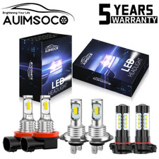 For GMC Acadia 2007 2008 2009 2010 2011 2012 6x LED Headlights + Fog Light Bulbs