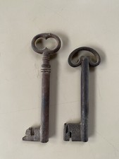 Coppia Chiavi Forziere Portone Vintage Epoca Collezione 