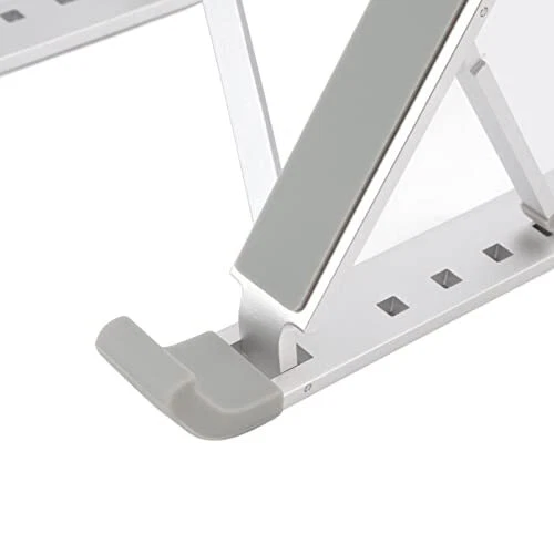 Adjustable Ergonomic Aluminum Laptop Stand for Desk - Portable Holder  