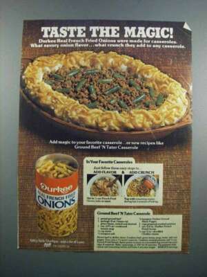 1983 Durkee Real French Fried Onions Ad - Beef 'N Tater