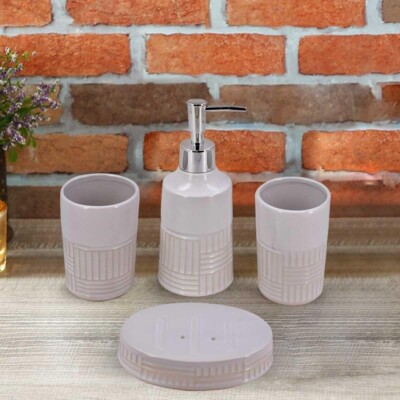New Ceramic Bathroom Accessories Set for Home Decor Gift Item Set of 4 A29