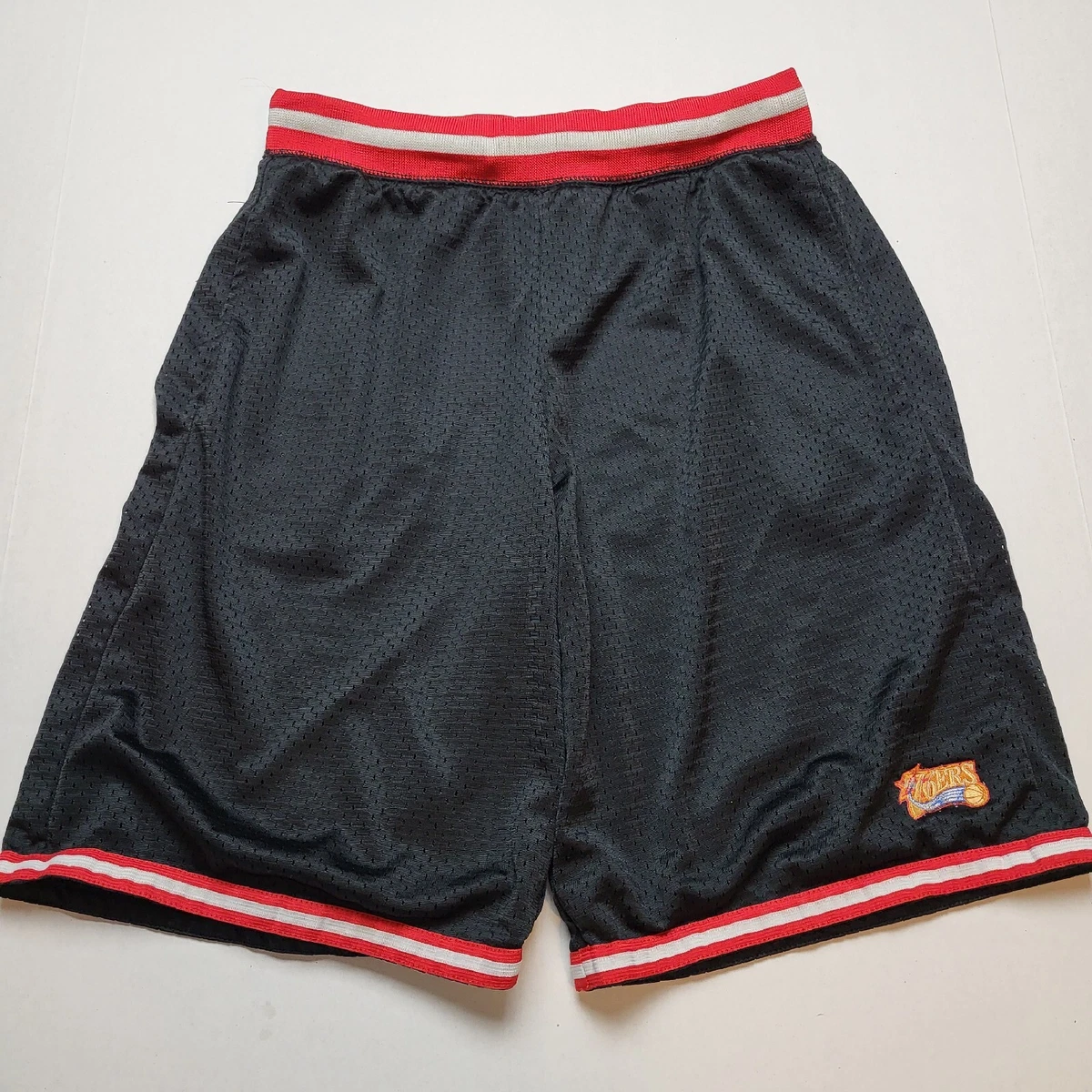 Vtg NBA Philadelphia 76ers Youth Basketball Shorts Boys L 14 16