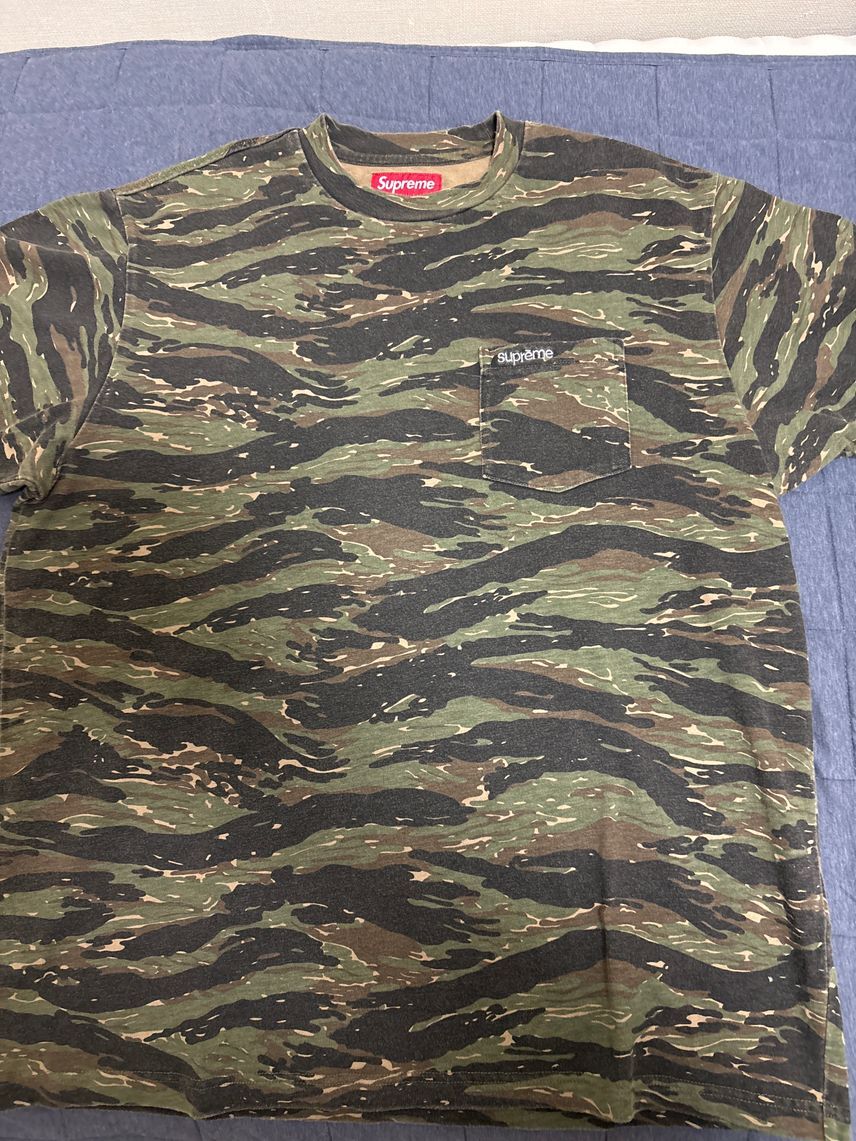 Supreme S/S Pocket Tee Tiger Camo 24SS