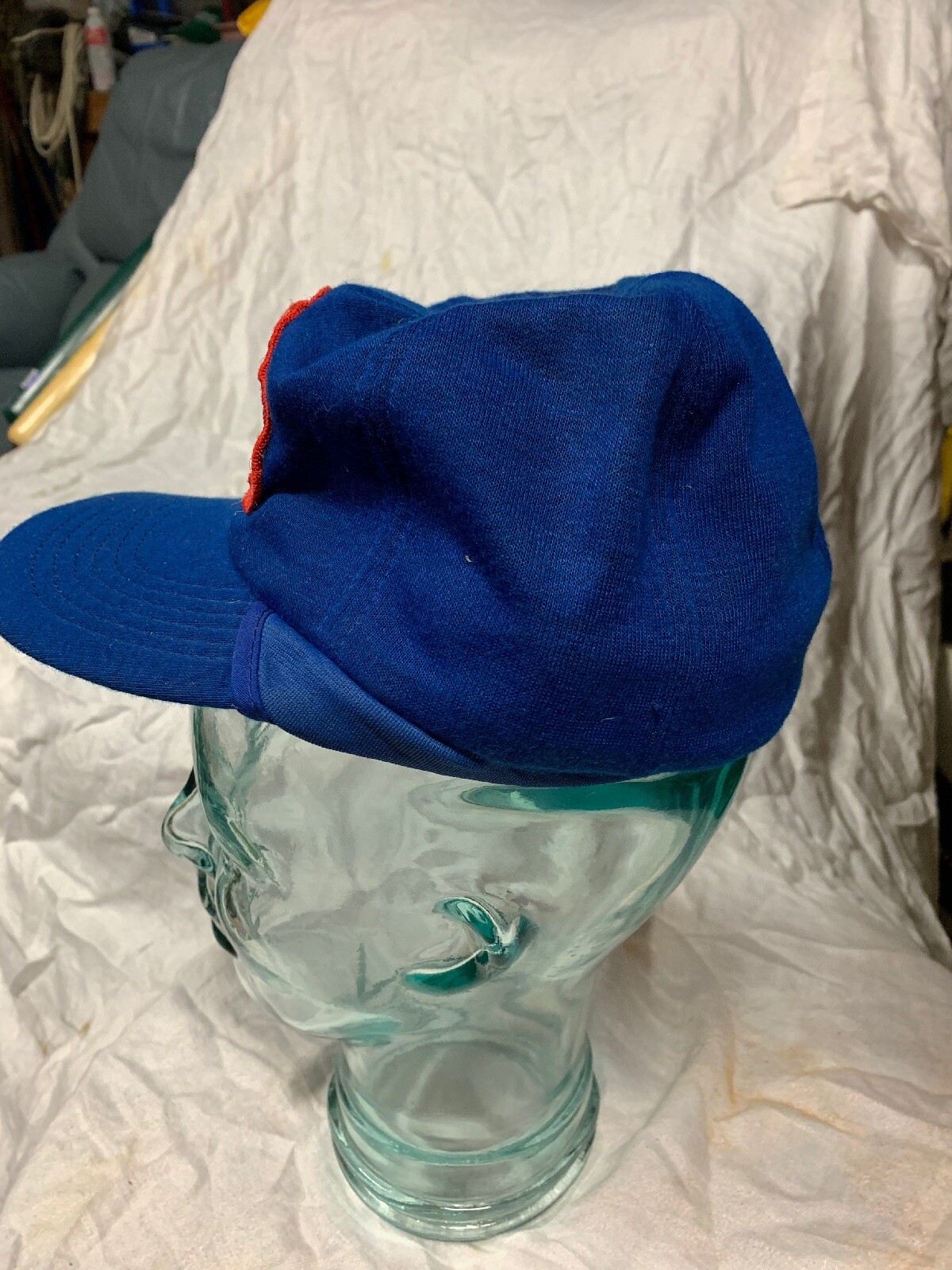 Mackinaw Hat Cap Ear Flaps Elmer Fudd Vintage Patch A… Gem