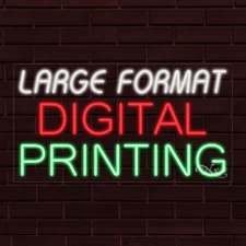 NEW "LARGE FORMAT DIGITAL PRINTING" 33x18x1 INCH LED FLEX INDOOR SIGN 31739